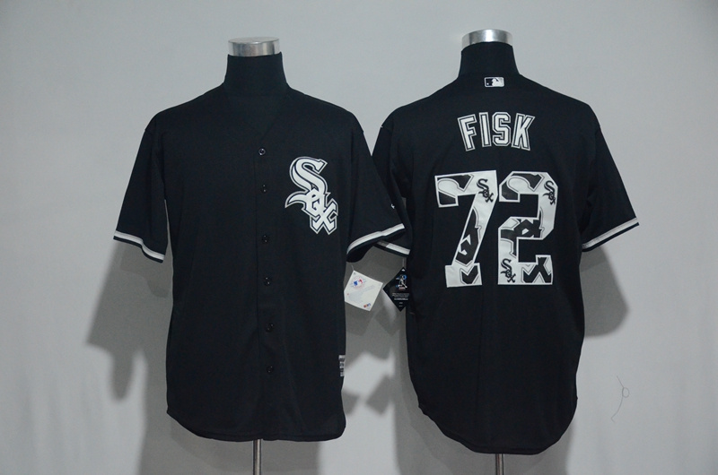 2017 MLB Chicago White Sox #72 Fisk Black Fashion Edition Jerseys->chicago cubs->MLB Jersey